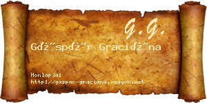 Gáspár Graciána névjegykártya